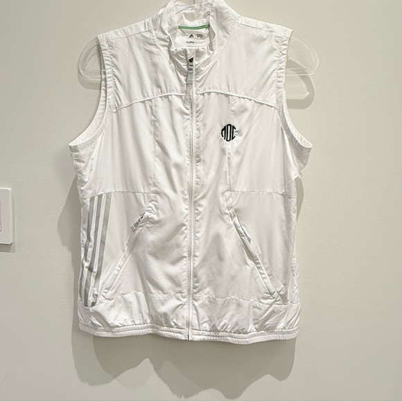Adidas MOC Golf Bermuda White Sleeveless Zip-Up Vest Size Medium - Picture 1 of 8